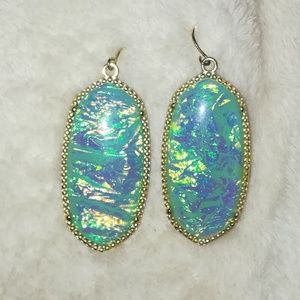 GOLD & OCEAN BLUE EARRINGS